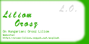 liliom orosz business card